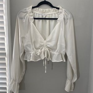 Crop Top White Romantic Medium